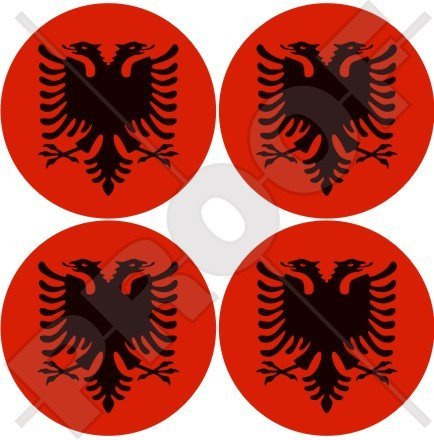 Aufkleber Albanien, Albanien, Shqiperia, 5,1 cm, Vinyl, 4 Stück