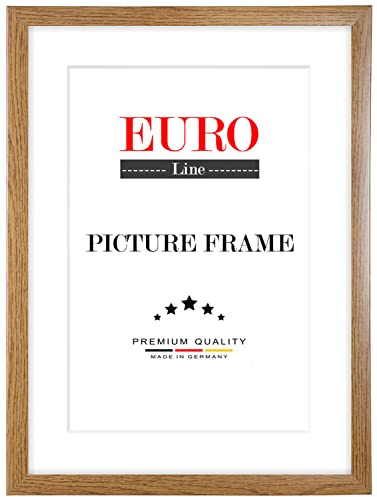 EUROLine Cornice in legno 32 x 41 cm Rovere rustico marrone con vetro acrilico antiriflesso per | Immagini | manifesti | cornici per puzzle | disponibile in 22 colori