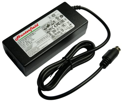 Hunterfield 12V 5A 60W Power Supply AC Adapter for Hikvision Digital Video Recorders (DVRs), 4-Pin Output Plug