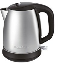 Moulinex Subito Select BY550D Hervidor Eléctrico 2400 W con 1.7 L de Acero Inoxidable, indicador de Nivel de Agua, Tapa con bisagras de Apertura, Filtro antical extraíble y de Color Negro, 1.7 litros