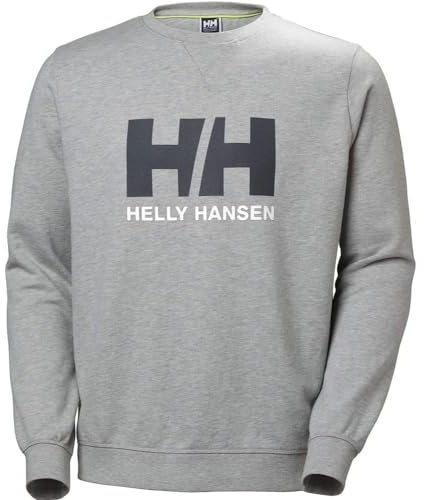 Helly Hansen Men's HH Logo Crew Sweat, Grey Melange, S