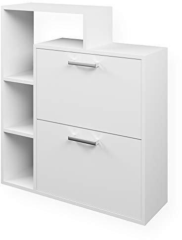 Vicco Schuhkipper Orlando, Schuhregal, Weiß, 24.5 x 90 cm