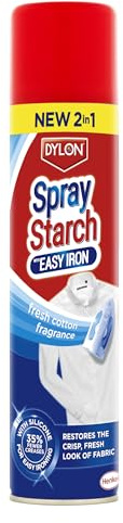 Dylon Easy Iron Spray Starch, Fresh Cotton Fragrance, 300ml