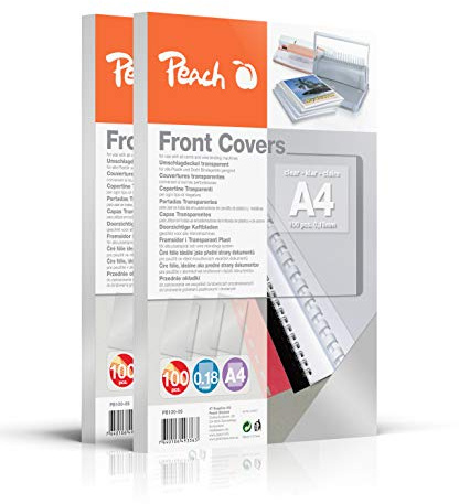 Peach Deckblätter - A4-0.18 mm - 200 Stück - transparent - PB100-06A