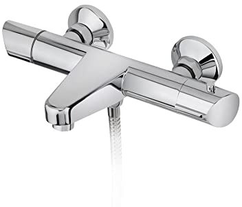 Strohm TEKA - Grifo de bañera SINEU. Termostático de baño/ducha con SafeTouch, y anti-quemaduras.