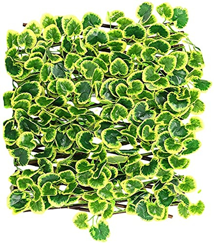 EIIDJFF Outdoor Garden Privacy Screen Expandable Hedge Plant Screening Fence Green Wall Trellis Fence Retractable Artificial Ivy Privacy Protection Fence Screen