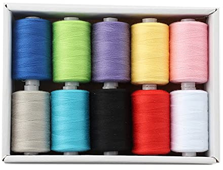 CENPEK NäHgarn Set NäHgarn FüR NäHmaschine, 10 Farben 914m Nähmaschinengarn Qualitätsgarn Overlock Garn für Overlock, Garn Nähmaschine