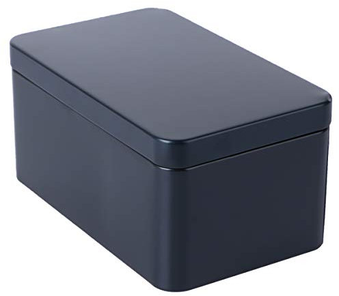 Housoutil Rettangolare vuoto in metallo lattine contenitori scatola di metallo scatola di con coperchio di può contenitore rettangolare per tè dolcetti regali candele