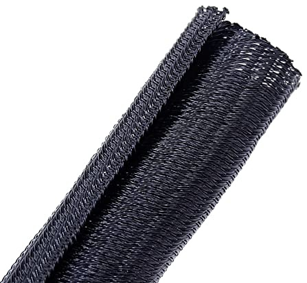 ETOPARS Expandable Braided Sleeving Wire Braided Split Sleeving Cable Loom Tubing Cable Cord Protector Sleeve Flexible Insulated Self Closing Diameter 9mm Length 3 Meters