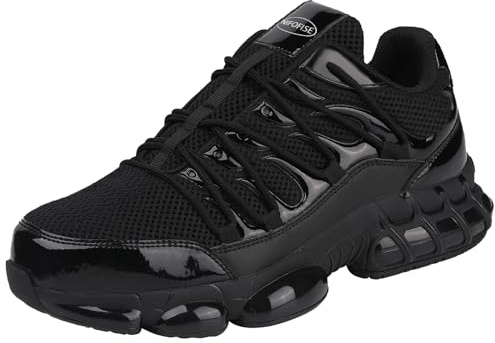Steel Toe Work Shoes for Men Women Safety Composite Toe Sneakers Lightweight Comfortable Black Wide Utility Indestructible Industrial Construction Shoes Zapatos de seguridad para Hombres Mujer 46
