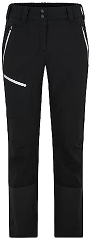 Ziener Damen NOLANE Softshell Hybrid Hose | Skitour, Winddicht, elastisch, funktionell, Black.White, 40