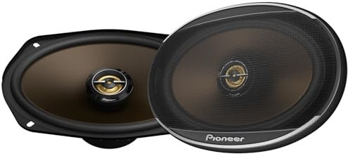 Pioneer A-Series MAX TS-A693FH, 2-Wege-Koaxial-Auto-Audio-Lautsprecher, volle Reichweite, klare Klangqualität, einfache Installation und verbesserte Basswiedergabe, vollgoldfarbene ovale 15,2 x 22,9