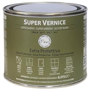 FLEUR DESIGNER'S PAINT | Vernice Monocomponente Ad Alta Resistenza, Extra Protettiva, 375ml, Trasparente Opaca, a Base Acqua, Ideale per Pareti, Mobile, Porte, Piastrelle, Top Cucina, Made in Italy