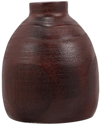 Ciieeo Holzvase Massivholz Japanischer Stil Hydrokulturblumenvase Kleine Tischdekoration Für Wohnzimmer Teehaus