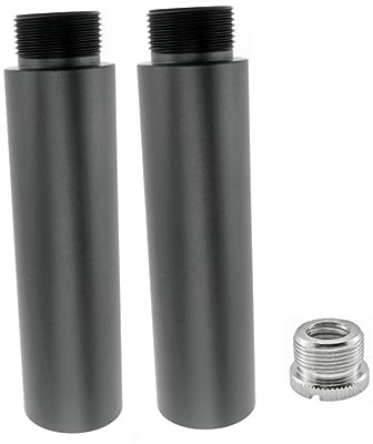 Hoement Mikrofonverlängerung aus Aluminiumlegierung 3 Stück 5/8 Verlängerungsrohr für Mikrofonständer mit Schraube Stabile Konstruktion zur Verlängerung des Mikrofonarms