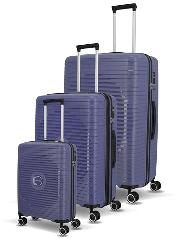 Travelite Hartschalen Kofferset 3teilig, 4 Rollen, ORBITA, Trolleys mit bruchsicherer Schale und praktischer Inneneinteilung, TSA Schloss, Koffer Größen L/M/S