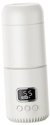 FLCPJGV Chauffe- Portable pour Voyage, Bouilloire Thermique D'extérieur, 400 ML, Gobelet Isotherme USB Anti-Fuite pour Le Camping en Déplacement, Le, 18000mah