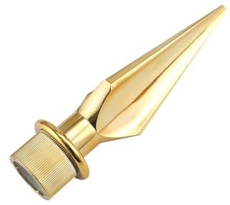 SEIWEI Gold Plastic Flag Pole End Cap Topper Finial, Spear Flagpole Topper Ornament, National Flag Head Replacement, Silver Gold Options