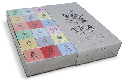 Charbrew Alice In Wonderland 36 Box Assortment Tea Gift Set - 36 Mesh Teabags 8 Mix Tea Blends Including Classic & Herbal/Fruit