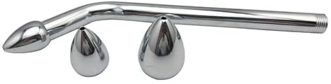 Thlsexy Hochwertige Analdusche für Analverkehr Podusche für Frau und Mann Edelstahl Einlauf zur Darmspülung Ergonomisches Design für effektive Reinigung SM Spielzeug für Duschkopf Intimdusche（S）