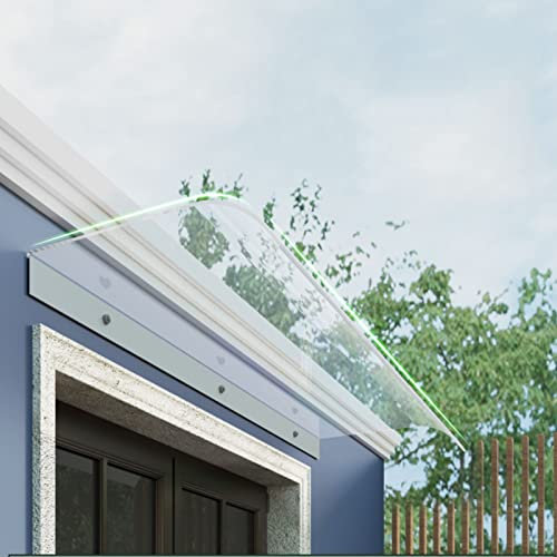 Vordach für die Haustür, einfache Montage, Regenschutz für Fenster und Gärten, bruchsicher, UV-Schutz, Polycarbonat, Veranda-Markise (50 x 230 cm)