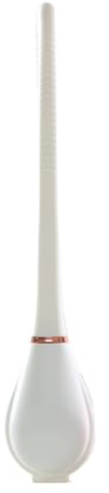 Modern Flexible Silicone Toilet Brush for Home, Self-Cleaning Toilet Brush with Holder, Wall-Mounted Silicone Toilet Scrubber and Dispenser Set (White)