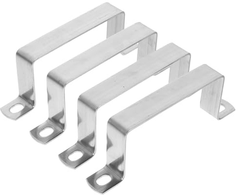DIYEAH Lot De 4 Colliers De Serrage CarréS En Acier Inoxydable 304 3.94X1.97 Pouces Supports En U Pour Tube Carré Montage IntéRieur ExtéRieur Balustrades Escaliers