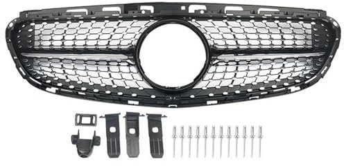YSQIFBABD Glanz-Schwarz-Diamant-Amg-Blick-Frontgrill Für Mercedes E-Klasse W212 2014 2015 2016 Stoßstange Grill