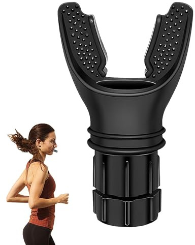Lung Trainer, Breathing Trainer, Lung Exerciser, for Respiratory Therapy, Ideal for Athletes & Fitness Enthusiasts, Easy to Cleana(Black)