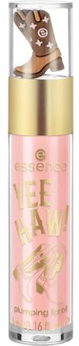essence YEE HAW! plumping lip oil, Lip Booster, Nr. 01, Nude, vergrößernd, glänzend, schimmernd, vegan, ohne Parabene, ohne Mikroplastikpartikel, Nanopartikel frei, 1er Pack (5ml)