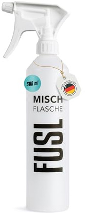 FUSL Reiniger-Sprühflasche 500 ml - Sprühflasche mit Skala und Überkopf-Sprühfunktion – Perfekt zum Mischen und Anwenden von Reinigungskonzentraten