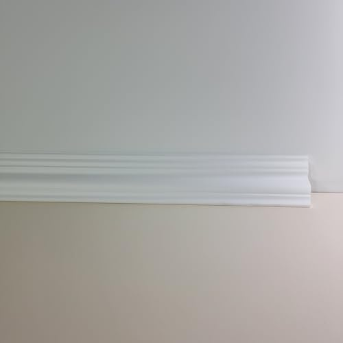 Premium HL65 Ceiling Coving Size 50x50mm | Easy Install Crown Moulding 18 M | Paint-Ready Polystyrene Cornice | Waterproof Kitchen Bedroom Living Room | 9 Lengths
