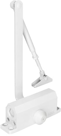 AXA Automatischer Türschließer Zimmertür - 7505 Compact | Türschliesser Innentüren Bis 40 kg, Einstelbarer Türfeder, Aluminium, Weiß