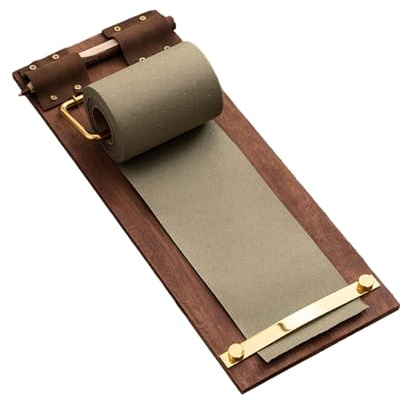 Retro-Klemmbrett zum Aufhängen, Memoboard mit austauschbarer Notizpapierrolle und Cutter für Küche, Büro, Zuhause, Wanddekoration, Holz-Klemmbrett mit Cutter