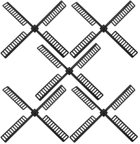 WEKADRIN Set 5 Pale Mulino a Vento da Giardino in Plastica 20,5x20,5 Cm, Decorazioni Esterni Patio, Accessori Girandola da Giardino per Montaggio Facile e Decorazione Spazi Esterni
