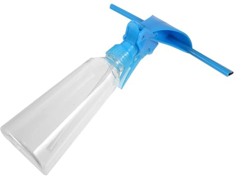 LALADEFIEE Window Squeegee Cleaner Kit with Spray Bottle, Blue 1pcs Set, Multipurpose Glass Wiper for Home, Kitchen, Bathroom Window Cleaning