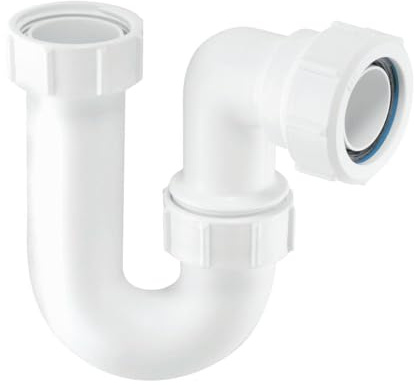 McAlpine SE10 Tubular Swivel 'P' Trap with Multifit Outlet, White