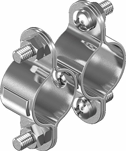 ARBO-INOX Doppelschelle Edelstahl-Rohrschelle – 360° drehbar für Rohrverbinder – 25 mm