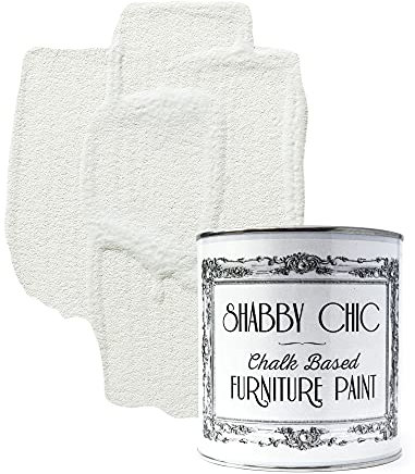 Shabby Chic Chalk Based Furniture Paint, Chalky White - 250 ml | Distressed Matt Finish for Furniture, Home Decor or DIY Projects | Interior & Exterior | Non-Sand, Suitable for Wood, Plastic & Metal