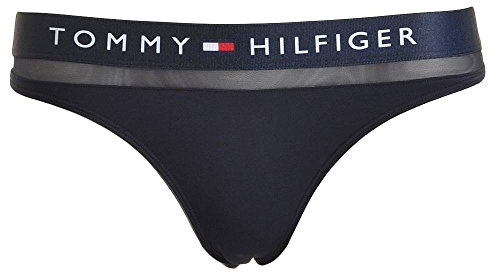 Tommy Hilfiger String Femme Tanga, Bleu (Navy Blazer), S