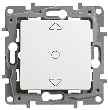 Legrand Niloé – Interrupteur Double pour volets roulants et bâches (moderne, 2300 W, 230 V Blanc