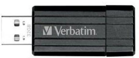 Verbatim 32 GB Pinstripe USB 2.0 Flash Drive, nero, 49064, confezione da 2