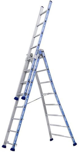 Tubesca - Echelle transformable 3 plans 8+8+8 échelons Haut. d'accès maxi 6,07m - PLATINIUM