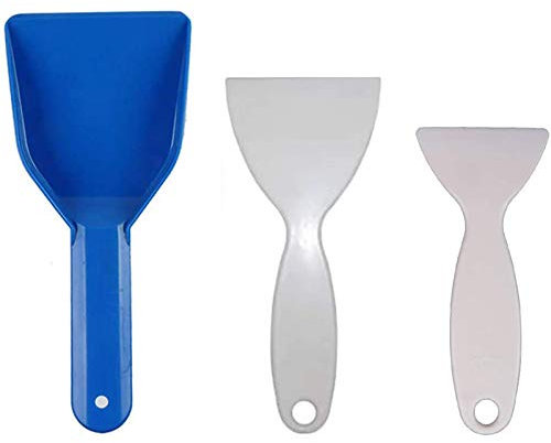 LYSPACE Plastic Refrigerator Ice Shovel Ice Scraper Snow Remover Cleaning Freezer Frost Shovel Ice Remover Scoop Set of 3