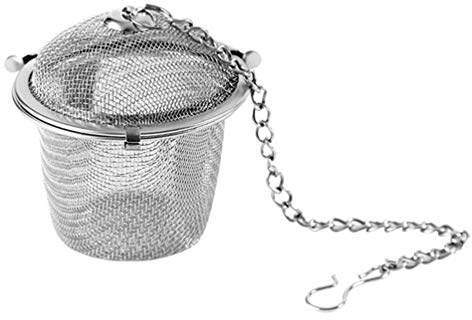 Cabilock Stainless Steel Tea Ball Filter Spice Infuser Multi-use Decoction Filter with Fine Mesh for Brewing Tea and Filtering Coffee 4.5cm Silver Strainer