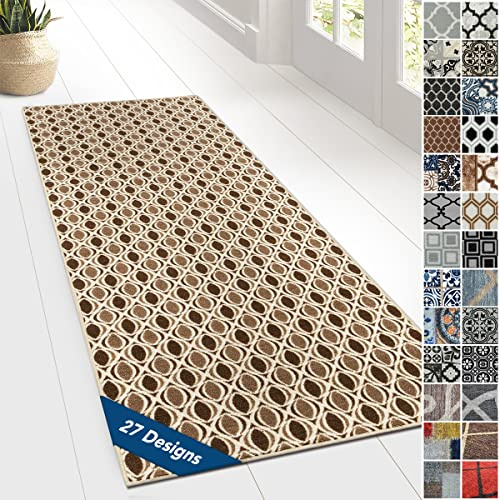 Floordirekt Teppichläufer Cork - Läufer für Küche, Flur & Wohnraum - Feinschlingen Teppich - rutschfest & antistatisch - Küchenläufer Flurteppich Flurläufer (80 x 200 cm)