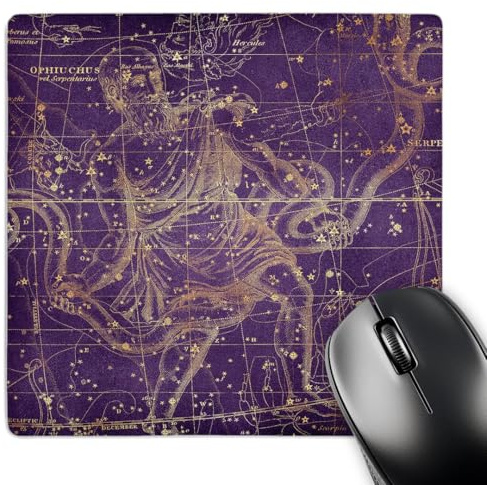 3dRose Vintage Star Map. Zodiac Constellation of Ophiuchus... - Mouse Pads (mp_353937_1)