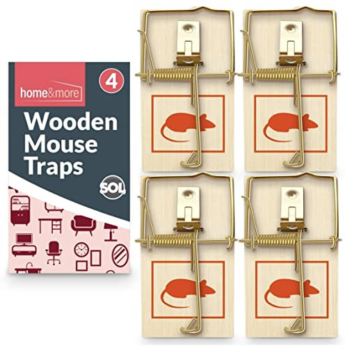 MAKKAI 4pk Wooden Mouse Traps for Indoors | Durable Reusable Snap Traps | Mice Trap for Indoors | Mouse Trap | Mice Traps for Rodent Control | Mouse-Trap | Mousetraps for Home and Office