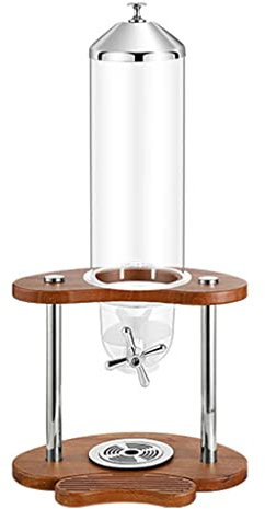 GUINJO Cereal Dispenser Countertop, Candy Dispenser, 4L/8L/12L Dry Food Cereal Dispenser, Can Hold Cereal, Snack, for Home Office Hotel Commercial Bar (Color : Brown, Size : 4L)