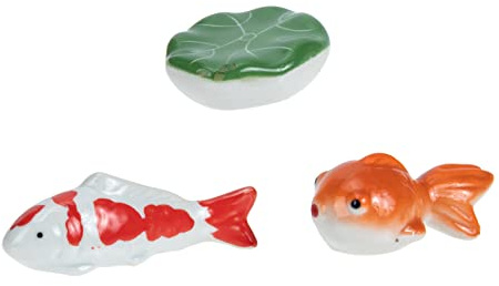 Yardwe 3pcs Ceramic Floating Ball Outdoor Playset Fishing Toy Potted Plants Artificial Decor Floating Ceramic Frog Artificial Lifelike Fish Pond Decorations Aquarium Ornaments